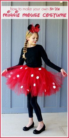 Minnie Mouse Tutu Costume, Minnie Mouse Tulle Skirt, Minnie Diy Costume, Minnie Mouse Costume Ideas, Diy Minnie Mouse Costume Toddler, Diy Mini Mouse Costume Adult, Mini Mouse Diy Costume, Minnie Bar Costume, Red Tutu Costume Ideas