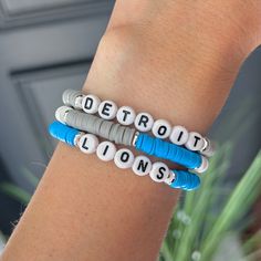 Detroit Lions Bracelet - Etsy Detroit Lions Bracelet, Lions Svg, Detroit Lions Logo, Football Bracelet, Lion Bracelet, Burlap Gift Bags, Pride Bracelet, Presentation Cards, Clay Bracelet