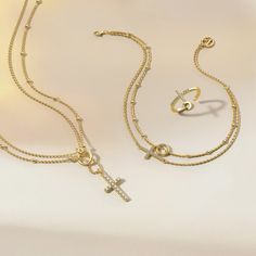 The inspiration for "Gold Layered Cross Bracelet" comes from Proverbs 27:17, which speaks to the idea that true friendship helps us to grow and become better people. It is perfect for anyone who values friendship and wants to celebrate the bond they share with their closest friends, as a reminder of the importance of true friendship in our lives. It makes a wonderful gift for friends, sisters, bridesmaids, or anyone else who holds a special place in our hearts. The included beautiful message car Inspirational Promise Jewelry, Inspirational Stackable Friendship Jewelry, Proverbs 27 17, Layered Crosses, Proverbs 27, Become Better, True Friendship, Cross Bracelet, Gold Cross