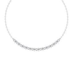 Classic and eye-catching, this diamond necklace will make a great addition to her collection. Crafted in 10K white gold, this design showcases an array of diamond-adorned marquise-shapes. Smaller diamonds dot the design for added sparkle. Captivating with 2 cts. t.w. of diamonds and a bright polished shine, this 17.0-inch cable chain necklace with 1.0-inch extender secures with a lobster claw clasp. Cable Chain Necklace, Showcase Design, Cable Chain, Lobster Claw, Diamond Necklace, Chain Necklace, Cable, Sparkle, Dots