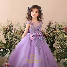 Lavender Little Girls Luxury Princess Long Dress Toddler Girls Tutu Floral Dresses Embroidery Teen Girls Vintage Evening Party Gown Tulle Princess Ball Gown With Floral Applique, Purple Floral Applique Princess Dress For Dress-up, Purple Princess Dress With Floral Applique For Parties, Princess Ball Gown With Floral Applique For Dress-up, Princess Style Lavender Party Gown, Princess Style Lavender Gown For Party, Purple Floral Applique Princess Dress For Wedding, Princess Lavender Gown For Party, Purple Princess Dress With Floral Applique For Wedding