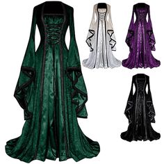 Hemline / Train:Long Length; Season:All Seasons; Gender:Women's; What's in the box:Dress; Types:Prom Dress; Holiday:Halloween,Carnival,Masquerade; Style:Retro Vintage,Medieval,Renaissance; Occasion:Ren Faire,LARP,Party; Material:Velvet; Age Group:Adults'; Characters:Pirate,Viking,Gentlewoman,Noblewoman; Cosplay Works:Valhalla; Sleeve Type:Flare Cuff Sleeve; Listing Date:08/31/2023; Clothing Length:null; Bust:null; Shoulder Width:null Ren Faire Dress, Vampire Dress, Womens Cosplay, Vestidos Retro, Medieval Costume, Medieval Dress, Dress Halloween Costume, Vestidos Prom, Gothic Dress