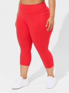 Matching Style(s): Search 11031285 FIT Model is 5'10” wearing size 1. . High rise. Capri length. Measures 21” inseam. . MATERIALS + CARE Performance Core knit fabric: Our signature fabric smooths, lifts and supports whether you're working out or hanging out. Stretch level: Maximum 4-way stretch so you can move without restrictions. Breathable to keep you cool. Moisture wicking keeps you dry. Abrasion resistant. Maximum coverage and never see-through. Smoothing tech delivers medium compression. 83% nylon, 17% spandex. Machine wash cold. Tumble dry low. Imported. DETAILS Thick stretch waistband. . Side pockets. . The best plus size women's performance core capri active legging with side pockets sport leggings in lollipop made of performancecore. This sporty athletic-wear is great for looking Black Beachwear, Disney Leggings, Sport Leggings, Sheer Shorts, Active Leggings, Everything Pink, Matches Fashion, Sports Leggings, Athletic Wear