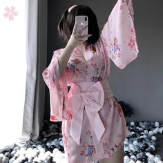 Nightwear Fashion, Mouse Print, Print Kimonos, Lingerie Dress, Japanese Kimono, Kawaii Fashion, Kimonos, Look Cool, Mice