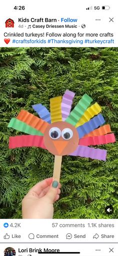 Turkey Craft Popsicle Sticks, Popsicle Stick Turkey Crafts For Kids, Popsicle Turkey Craft, Turkey Puppet Craft, Popsicle Stick Turkey Craft, Turkey Popsicle Stick Craft, Thanksgiving Crafts For Prek, Turkey Art Preschool, Thanksgiving Crafts Preschool Easy