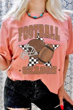 FOOTBALL SEASON,GAME DAY UNISEX SHORT SLEEVE,GRAPHIC TEE,GRAPHIC TSHIRTS,TSHIRTS,TEES100%COTTON,HEATHER(52%COTTON,48%POLY),ATH.HEATHER,BLACK HEATHER(90%COTTON,572%POLY)NICARAGUAMade In: NicaraguaSize Measurement (inch): S: 36.0 (Bust), 18.0 (Waist), 18.0 (Hips), 28.0 (Length) M: 40.0 (Bust), 20.0 (Waist), 20.0 (Hips), 29.0 (Length) L: 44.0 (Bust), 22.0 (Waist), 22.0 (Hips), 30.0 (Length) XL: 48.0 (Bust), 24.0 (Waist), 24.0 (Hips), 31.0 (Length) Tackle Football, Football Graphic Tee, Dress For Short Women, Football Season, Romper With Skirt, Plus Size Swimwear, Unisex Shorts, Heather Black, Favorite Team