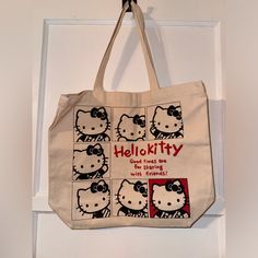 New With Tags Hello Kitty Tote Hello Kitty Tote Bag, Hello Kitty Tote, Hello Kitty Bags, Hello Kitty Bag, Womens Tote Bags, Hello Kitty, Kitty, Tote Bag, Cream