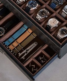 A true extension of the collection it holds - the Bayswater 8 Watch Box is the perfect vessel in which to organise, protect and display your timepieces. Endorsed by esteemed influencers and notable publications, including Teddy Baldassarre and Rolling Stone, the watch boxes have amassed nearly 1,500 Amazon reviews, with an impressive 4.9 out of 5 stars, underpinning their quality and appeal among watch enthusiasts.FEATURES - Find your perfect fit with 3 pillow sizes to choose from - An exterior Black Rectangular Watch Accessories With Date Display, Modern Black Box-shaped Watch Accessories, Modern Black Box Watch Accessories, Modern Black Watch Accessories With Box, Teddy Baldassarre, Luxury Watch Box, Mens Jewelry Box, Tomboy Art, Wooden Watch Box