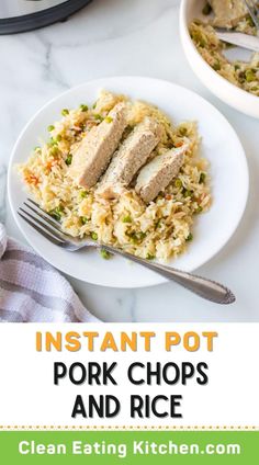 This recipe for Instant Pot Pork Chops and Rice is perfect for a busy weeknight or a Sunday dinner. This easy one-pot meal is balanced, nutritious, and flavorful. You only need 40 minutes from start to finish for this easy Instant Pot pork chops recipe. Click through to get all the details including a step-by-step photo guide. Pork Chop And Rice Instant Pot Recipes, Instant Pot Pork And Rice, Instapot Pork Chops And Rice, Instant Pot Pork Chops And Rice, Pork Chop Instant Pot Recipes, Pork Chop Recipes Instant Pot, Instapot Pork Chops, Gluten Free Pork Chops, Pork Chops Rice