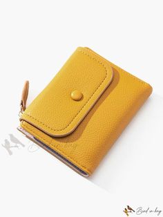 Bird in Bag - Multi-Functional Card and Coin Holder Wallet Solid Wallets With Interior Card Slots For Daily Use, Trendy Yellow Wallet For Daily Use, Trendy Coin Purse With Card Slots For Daily Use, Trendy Coin Purse With Card Slots, Yellow Wallets With Rfid Blocking For Daily Use, Trendy Yellow Wallet For Everyday Use, Trendy Yellow Wallets For Everyday Use, Casual Coin Purse With Card Slots For Daily Use, Yellow Casual Wallet For Everyday Use