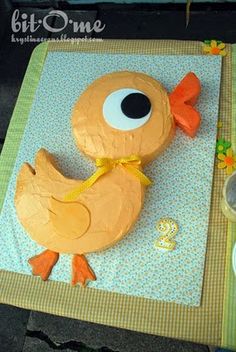 a cake made to look like a duck