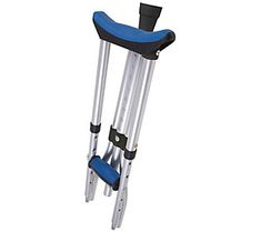 Take your crutches on the go with this set of two lightweight, adjustable folding crutches. They are ideal for taking on airplanes or road trips because they fold in half to save space. Their lightweight aluminum construction delivers powerful strength while sporty soft grips keep you comfortable.  From Carex. Crutch Pad, Forearm Crutches, Walking Support, Sprained Ankle, Mobility Aids, Crutches, Hip Pain, Folded Up, Aluminum Metal