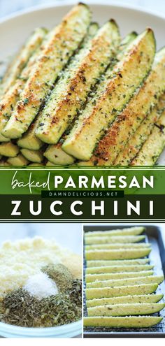 BAKED PARMESAN ZUCCHINI Baked Parmesan Zucchini, Zucchini Sticks, Zucchini Recipe, Vegetable Side Dishes Recipes, Parmesan Zucchini, Side Dishes Recipes, Makanan Diet, Veggie Dishes