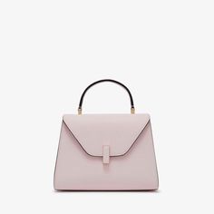 leather Iside Medium Bag color PA in pelle | Valextra Valextra Iside Bag, Elegant Pink Bag With Round Handle, Pink Calf Leather Bag For Formal Occasions, Elegant Pink Business Bag, Elegant Pink Business Bags, Structured Bags With Detachable Handle For Everyday Luxury, High-end Evening Briefcase, Saffiano Leather Top Handle Bag, Saffiano Leather Briefcase With Top Handle