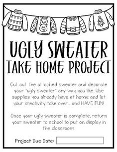 the ugly sweater take home project has been designed to help children learn how to knit