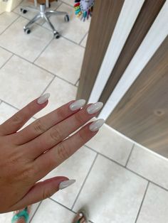 White Chrome, White Nails, Nails, White