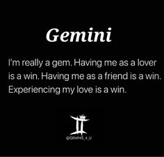 a poem written in white on a black background with the words gemini i'm really a gen having me as a lover