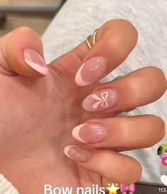 Gel Tips Nails, Bow Nails, Easy Nails, Casual Nails, Soft Nails, Nail Swag, White French