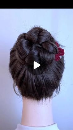 Long Hairstyles Bun, Chinese Bun Hairstyle, Cute Fancy Hairstyles, Fancy Bun Hairstyles, Function Hairstyles, Fancy Hairdos, Hair Style Videos, Easy Buns, Hairstyles For Special Occasions