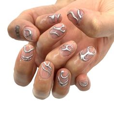 Men Nails, Nails Painted, Minimal Nails Art, Mens Nails, Hard Nails, Silver Nail, Edgy Nails, Grunge Nails, Minimal Nails