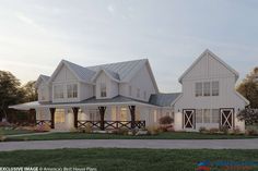 this is an artist's rendering of the farmhouse style house plans for your home