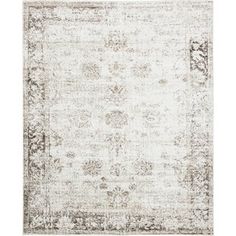 an antique style rug with brown and white colors on the bottom, in front of a white background