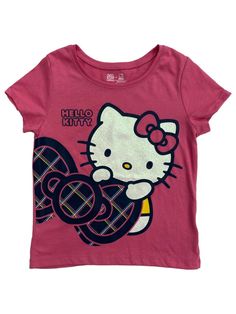 365 Kids Girls Pink Plaid Hello Kitty Tee Shirt T-Shirt She will love wearing this pretty pink plaid Hello Kitty themed t-shirt with her favorite pair of pants or shorts! Girl's sizes 60% cotton, 40% polyester Made in Vietnam Payment We accept PayPal as our payment method. Immediate payment is required. If you have any questions about payment, please feel free to contact our customer support team. Return Policy We have a no hassle return policy If you are unhappy with your purchase, please conta Playful Hello Kitty Short Sleeve Tops, Hello Kitty Short Sleeve T-shirt For Spring, Alyssa Aesthetic, Scene Shirts, Thrifting Ideas, Roblox Tshirt, Hello Kitty T Shirt, Hello Kitty Y2k, Y2k Hello Kitty