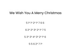 we wish you a merry christmas with the numbers in red and black on white background