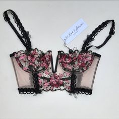 Just Gorgeous Embroidered Nude Mesh Bra With Black Lace Bows And Trims! From For Love And Lemons, The Juliet Bra; Unlined, Light Ribbed Boning, Underwire Support, Adjustable Shoulder Straps For Desired Comfort, And Hook & Loop Fastening. Fabric Is 100% Polyester *Mesh Bag Not Included Nwt Size: Xxs Retail: $128.00 Colors: Cream & Pink Illustration Poses, Fashion Illustration Poses, Lingerie Design, Corset Fashion, Lingerie Inspiration, Mesh Bra, My Fair Lady, Lace Bows, Designer Lingerie