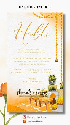 If you're planning a haldi or pithi ceremony, a digital invitation is a great way to invite your guests in a modern and efficient way. With our digital haldi invite, you can easily customize and send out invitations to all your guests with just a few clicks. Haldi Quotes, Haldi Invitation Card Template, Haldi Invitation Card, Haldi Welcome Board, Haldi Ceremony Invitation, Haldi Invite, Haldi Invitation, Digital Wedding Invitations Templates, Wedding Day Quotes