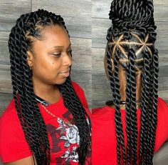 Inspo 27 – Rethar’s Hub Havana Twist Hairstyles, Havana Twist Braids, Twist Braid Hairstyles, Box Braids Styling, Two Braids, Girls Hairstyles Braids