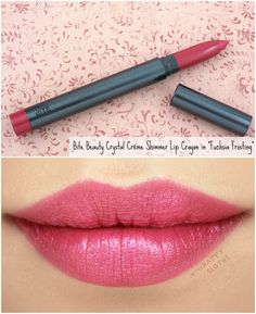 Bite Beauty | Crystal Crème Shimmer Lip Crayon in "Fuchsia Frosting": Review and Swatches Beauty Tips Natural, Winter Lip Color, Lip Looks, Estilo Madison Beer, Vampy Lips, Perfect Lip Color, Lipsense Lip Colors, Diy Dry Shampoo, Winter Lips