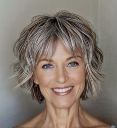 "Elegant Transformations: Gorgeous Hairstyles and Haircuts for Women Over 50. Rediscover Your Radiance! Timeless Looks for Timeless Beauty. Hair Cuts Medium, Timeless Looks, Haircuts For Women Over 50, Short Haircut Styles, Gorgeous Hairstyles, Hairstyles And Haircuts