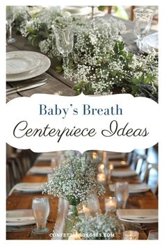 baby's breath centerpiece ideas are great for any table setting, and can be used as centerpieces