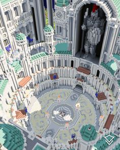 a large model of a castle made out of legos