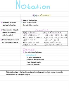 an image of a table with numbers and symbols on it, including the word notation