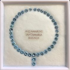 Introducing our exquisite round diamond-cut Aquamarine collection, showcasing the mesmerizing Santa Maria color. The layout is available in 4mm, 5mm, and 6mm sizes, the layout promises a stunning addition to your jewelry repertoire. Elevate your style with the timeless beauty of these radiant Aquamarines. 4 mm = 25 pcs  5 mm = 13 pcs  6 mm = 2 pcs  Total carat weight is 14.5 carats  -------------------------------- Luxury Round Jewelry With Diamond Markers, Anniversary Jewelry With Diamond Markers And Round Shape, Anniversary Jewelry With Diamond Markers In Round Shape, Anniversary Jewelry With Diamond Markers, Round Diamond Jewelry With Diamond Markers, Aqua Marine, Santa Maria, Diamond Cut, Round Diamond