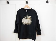 Cream Pumpkin, Fall Shirt, Autumn Fashion, Cozy Sweatshirt, Pumpkin Apparel, Fall Vibes, Comfy Fall Wear, Autumn Wardrobe, Seasonal Shirt - Etsy Fall Loungewear T-shirt, Long Sleeve T-shirt For Fall Loungewear, Long Sleeve T-shirt For Loungewear In Fall, Comfortable Fit Sweatshirt For Everyday Fall Wear, Comfortable Everyday Sweatshirt For Fall, Fall Loungewear Sweatshirt, Oversized T-shirt For Fall, Fall Crew Neck Sweater With Comfortable Fit, Comfortable Long Sleeve Fall Sweater