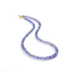 18K yellow gold, smooth tanzanite rondelles 101.74 cts total weight As shown with: Petal Drop Tanzanite Earrings. • 17.5" (44.45cm) length of necklace • 0.24" (0.61cm) maximum width of necklace • 18K gold toggle clasp • One of a kind Elegant Tanzanite Gemstone Bead Necklaces, Elegant Tanzanite Gemstone Bead Necklace, Elegant Tanzanite Beaded Necklace, Elegant Tanzanite Jewelry With Faceted Beads, Jane Adams, Tanzanite Earrings, Pendant Rings, Toggle Clasp, Artistic Jewelry