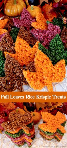 an image of fall rice krispie treats