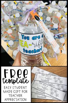 a water bottle with the words you are an eaa - free teacher on it