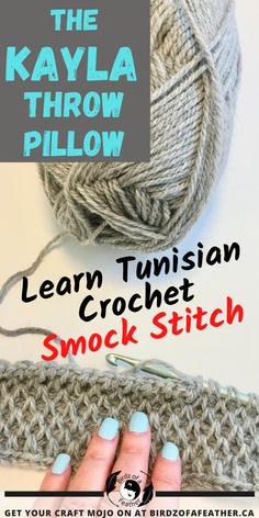 the kalya throw pillow crochet pattern is shown with text that reads learn turkish crochet shock stitch