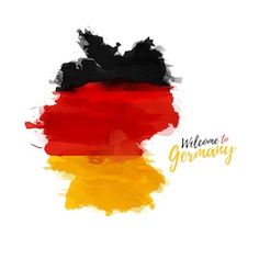 the flag of germany painted on a white background