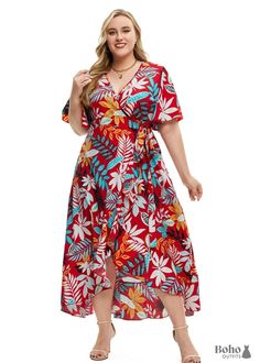 Flattering Dresses For Plus Size Boohoo, Cheap Bohemian Free-size Dresses, Plus Size Midi Dress Boohoo, Plus Size Wrap Dress Casual, Boho Dress Plus Size Shein, Boho Dress Plus Size Short, Boho Chic Dress Wedding Guest Plus Size, Plus Size Hobo Dress, Plus Size Womens Wrap Dress