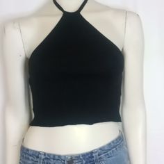 Nwot "Wild Fable" Black Ribbed Halter Top 51% Cotton 33% Recycled Polyester 16% Nylon New Without Tag Same Day Next Day Shipping Smoke-Free Pet-Free Home Size Large Fitted Black Crop Top For Winter, Winter Black Ribbed Crop Top, Black Fitted Crop Top For Spring, Trendy Black Ribbed Crop Top, Black Seamless Crop Top For Fall, Black Seamless Tops For Winter, Black Seamless Crop Top For Spring, Ribbed Halter Top, Black Rib