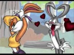 Famous Cartoon Couples, Bugs Bunny Drawing, Bugs And Lola, Bugs Bunny Cartoons, Looney Tunes Space Jam, Box Bunny, Valentines Day Cartoons, Bunny Valentines, Lola Bunny