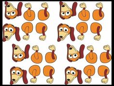 an animated dog with many different expressions on it's face and head, including the letter