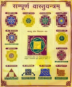 Brass Made Sampurna Vastu Yantram-Complete Vastu Yantra Vastu Yantra, Jyotish Astrology, Sanskrit Mantra, Hindu Rituals, Hindu Dharma