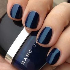 Marc Jacobs Blue Velvet Navy Blue Nails, Velvet Nails, Shine Nails, Blue Nail Polish, Black Nail, Orange Nails, Manicure Y Pedicure, Manicure E Pedicure