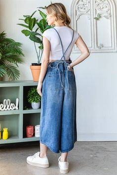 Mineral washed detail -Relaxed fit -True to size -Our model is wearing size "S" Small Medium Large XLarge Bold Style, Design Dress, Denim Overalls, Style Statement, British Indian, Bold Fashion, Chic Design, Tie Back, Spaghetti Strap